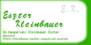 eszter kleinbauer business card
